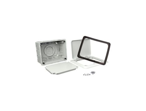 Puszka uniwersalna podtynkowa do dociepleń z drzwiczkami 156x196x86mm bezhalogenowa IP30 szara KOPOS