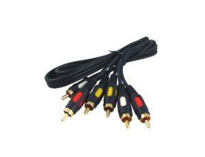 Kabel 3*RCA łezka 0,8m -