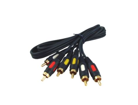Kabel 3*RCA łezka 0,8m -