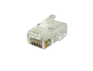 Wtyk teleinformatyczny 8P8C RJ45 UTP kat.5e okrągły drut /100szt.