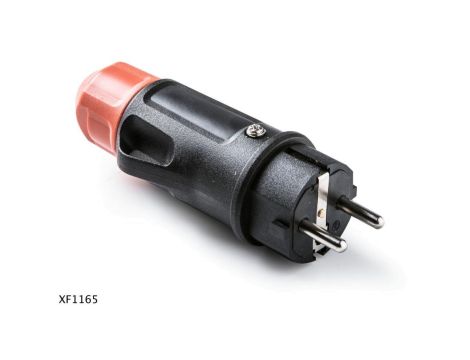 RED WT1 wtyczka z dławikiem IP54 2P+Z 16A/250V czarny XF1165