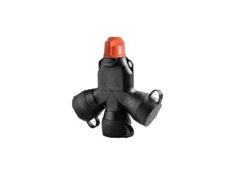 RED RO1 rozgałęziacz potrójny z dławikiem 16A/250V IP54 kołnierze gumowe czarny XF188G