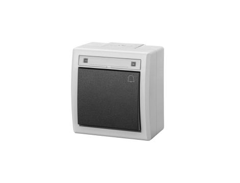 AQUANT 2K łącznik natynkowy zwierny dzwonek IP55 szary 5005-10