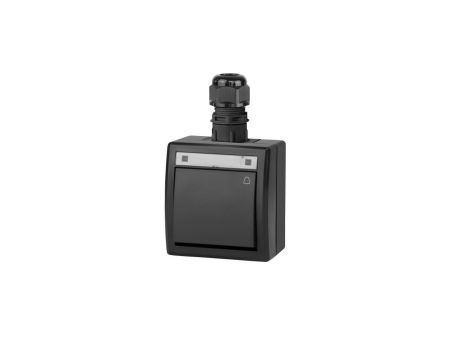 AQUANT 2K łącznik natynkowy zwierny dzwonek IP65 antracytowy 5005-67