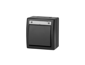 AQUANT 2K łącznik natynkowy 1-biegunowy (schodowy) IP55 antracytowy 5001-17