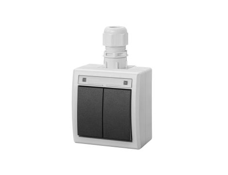 AQUANT 2K łącznik natynkowy świecznikowy IP65 szary 5002-65