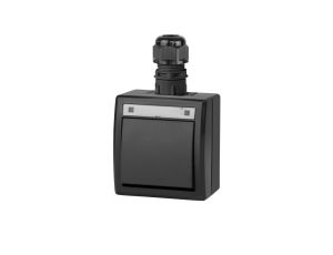 AQUANT 2K łącznik natynkowy 1-biegunowy (schodowy) IP65 antracytowy 5001-67