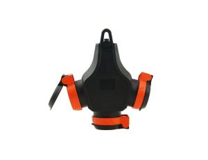 Trójnik rozgałęźnik sieciowy 3x230V czarno-pomarańczowy IP54 3680W