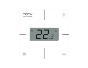 Regulator pokojowy bezprzewodowy mechaniczny kolor czarny SINUM R-8x