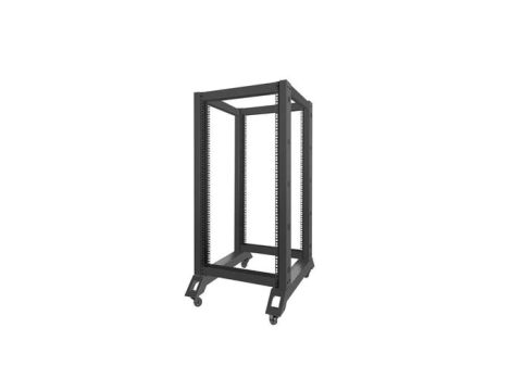 Szafa stojąca OPEN RACK 19 22U 600x1000mm do serwerów i magazynów energii otwarta czarna LANBERG