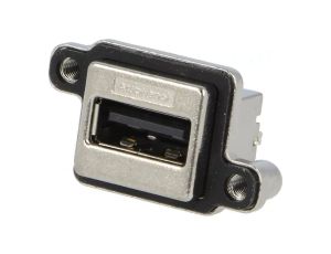Gniazdo na panel przykręcany THT proste USB A MUSB USB 2.0 MUSB-A511-N0