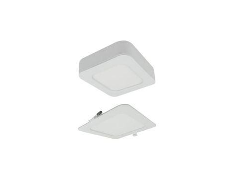 Oprawa downlight CCT 2w1 z ramka 6W 540lm IP20 kwadrat biały EC61083
