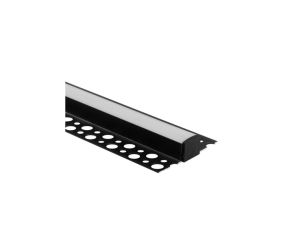 Profil GN01 natynkowy czarny + klosz mleczny 1m