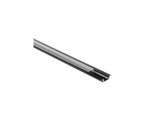 Profil P01 podtynkowy czarny + klosz transp. 1m