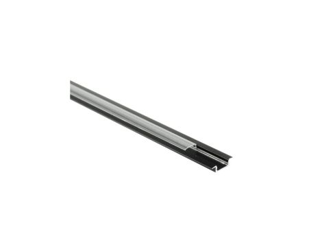 Profil P01 podtynkowy czarny + klosz transp. 1m
