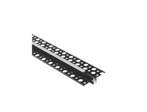 Profil GPW01 podtynkowy czarny + klosz mrożony 1m