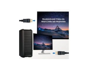 Kabel DisplayPort na DisplayPort 1.4 8K 60Hz M/M ICOC DSP-A14-050NT /5m/