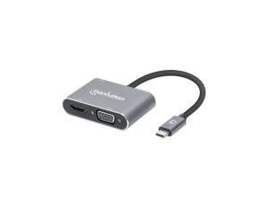 Adapter USB-C na HDMI 4K 30Hz, HDMI, USB-A, USB-C, PD HDMI, VGA 130691