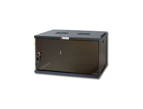 Szafa wisząca 19 cali Rack 9U 540x600mm czarna I-CASE ER-1009B60