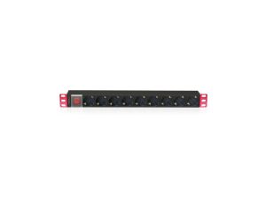 Listwa zasilająca z włącznikiem 19 1U 9 gniazd Schuko I-CASE STRIP-91UD /2m/