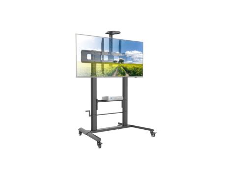 Stojak mobilny TV 52-110 120kg z półką, płynna regulacja wysokości ICA-TR230