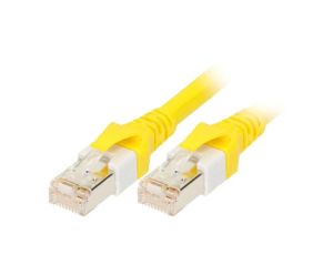 Patch cord S/FTP 6 linka Cu LSZH,PUR żółty 0,4m 26AWG Żyły: 8 09474747143