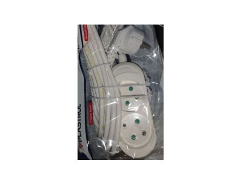 Przedłużacz 2-gniazda z/u 10A 5m biały, PS-270/5,0 BIAŁY