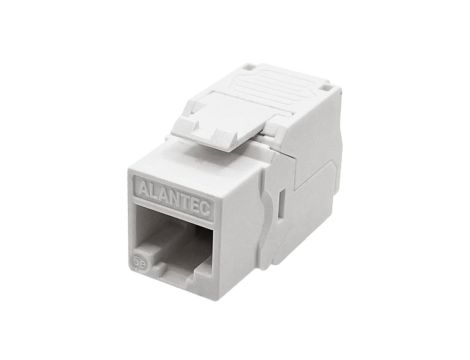 Moduł keystone RJ45 UTP kat.5e ekranowany beznarzędziowy SLIM biały Alantec