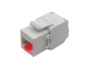 Moduł keystone z wbudowaną identyfikacją LED RJ45 UTP kat.6A nieekranowany beznarzędziowy WireArte