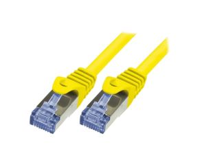 Patch cord S/FTP 6a linka Cu LSZH żółty 5m 26AWG CQ3077S