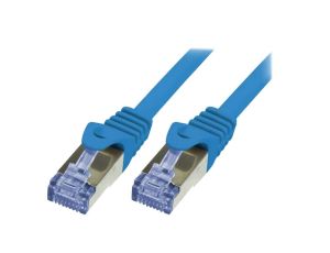 Patch cord S/FTP 6a linka Cu LSZH niebieski 7,5m 26AWG CQ3086S