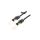 Patch cord S/FTP Cat 8 Cu PVC tekstylny czarny 1,5m 30AWG IKGBG