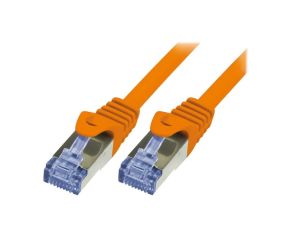 Patch cord S/FTP 6a linka Cu LSZH pomarańczowy 7,5m 26AWG CQ3088S