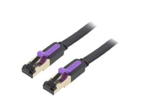 Patch cord U/FTP 7 linka Cu PVC czarny 5m 30AWG ICABJ