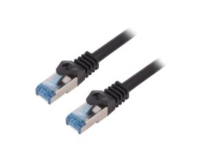 Patch cord S/FTP 6a linka Cu LSZH czarny 5m 26AWG CQ4073S