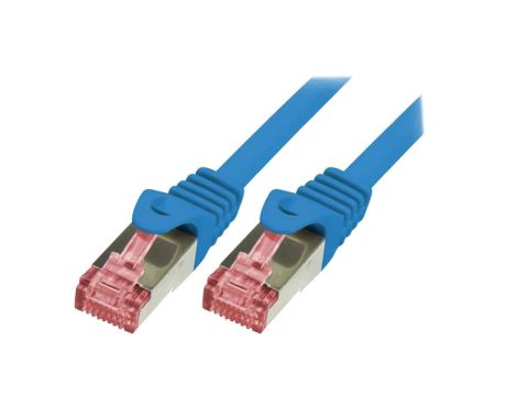 CQ2096S Patch cord S/FTP 6 linka Cu LSZH niebieski 10m 27AWG