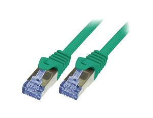 Patch cord S/FTP 6a linka Cu LSZH zielony 5m 26AWG CQ3075S