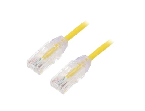 UTP28SP0.5MYL Patch cord TX6-28™,U/UTP 6 linka Cu LSZH żółty 0,5m 28AWG