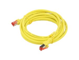 Patch cord S/FTP 6 linka Cu LSZH żółty 3m 27AWG 803018