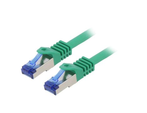C6A075S Patch cord S/FTP 6a linka Cu LSZH zielony 5m 26AWG -20...75C