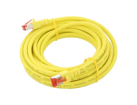 HELUKAT-803019 Patch cord S/FTP 6 linka Cu LSZH żółty 5m 27AWG