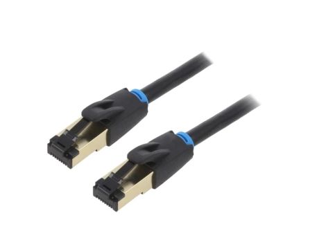 IKBBG Patch cord S/FTP Cat 8 linka OFC PVC czarny 1,5m Żyły: 8
