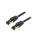 Patch cord S/FTP Cat 8 linka OFC PVC czarny 1,5m Żyły: 8 IKBBG