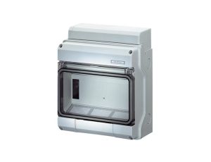 Rozdzielnica natynkowa hermetyczna 1x9 modułów IP54 200x238x111mm plastikowa drzwi transparentne HENSEL
