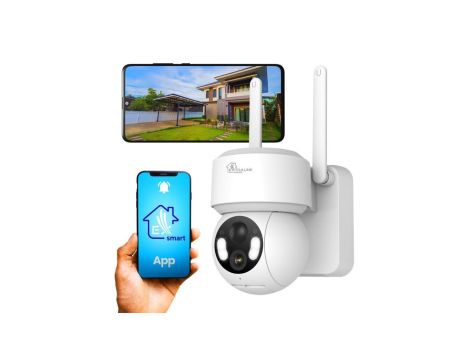 Kamera zewnętrzna bezprzewodowa, 2.5K, Wi-Fi, Akumulator 5200mAh, IP65 Extralink Smart Life SolarEye Pro