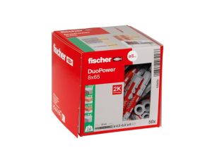 Kołki rozporowe uniwersalne DuoPower 8x65 50 sztuk FISCHER