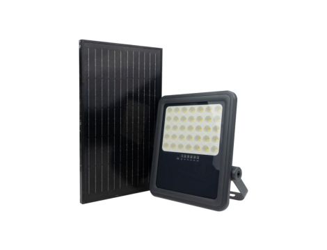 Projektor naświetlacz LED z panelem solarnym 1400lm 4000K IP65 szary 3 lata gwar. EC61019