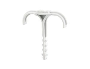 Podwójny kołek obejma kotwica rozporowa CMS 20-25mm 100 sztuk do kabli przewodów rur fi:6mm bezhalogenowy szary F-TRONIC