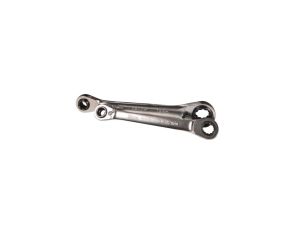 Klucz oczkowy z grzechotką 4w1, 8x10 mm + 12x13 mm, 110780, Haupa