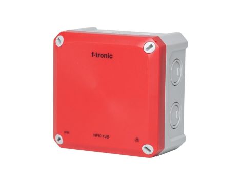 Puszka instalacyjna natynkowa NFK11 110x110x67mm bezhalogenowa hermetyczna IP66 czerwona do lamp awaryjnych NEPTUN Compact F-TRO